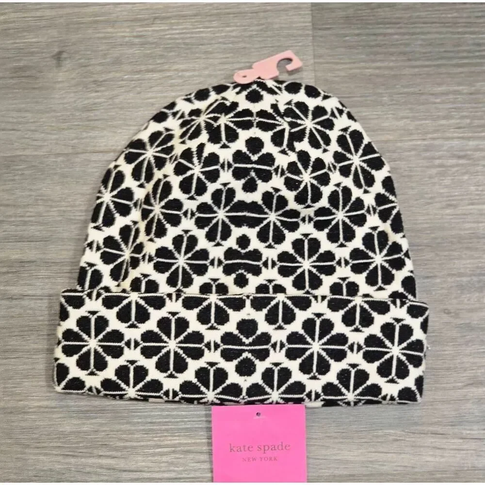 Kate Spade Flower Hat Beanie- French Cream‎